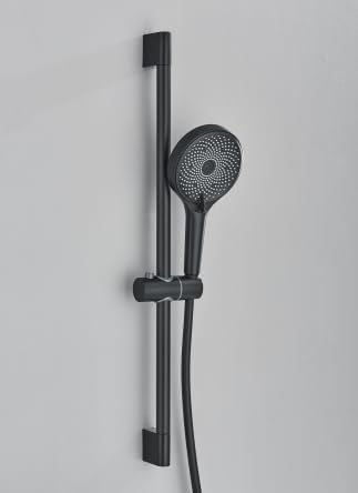 HARNART Duschstange und Handbrause,Brauseset mit Duschsäule Brauseset mit Duschsäule,Schwarz von harnart