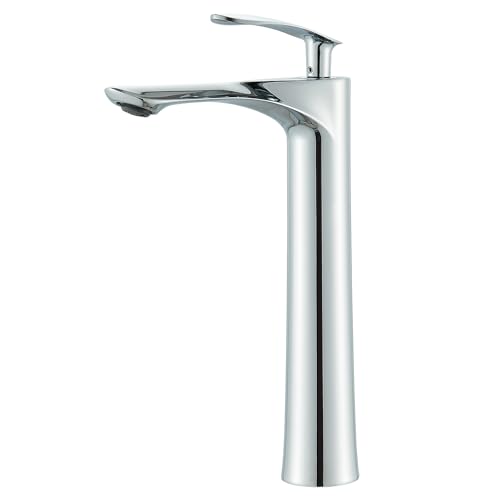 HARNART Wasserhahn Bad,Waschtischarmatur Hoch in modernem Design Waschbecken Armaturen in Edelstahl,Einhebelmischer Mischbatterie für Badezimmer und Gäste-WC,Galvanisierung HARNART Wasserhahn Bad,Waschtischarmatur Hoch in modernem Design Waschbecken Armaturen in Edelstahl,Einhebelmischer Mischbatterie für Badezimmer und Gäste-WC,Galvanisierung von harnart