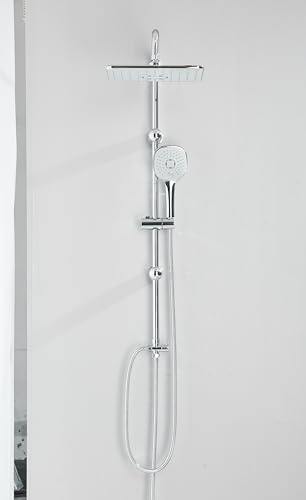 Harnart Edelstahl Regendusche Duschsystem Ohne Armatur Duscharmatur Komplettset Set Duschstange mit brause Duschkopf mit Schlauch und Halterung 3 Strahlarten, 30x30CM Eckig Kopfbrause Duschset... Harnart Edelstahl Regendusche Duschsystem Ohne Armatur Duscharmatur Komplettset Set Duschstange mit brause Duschkopf mit Schlauch und Halterung 3 Strahlarten, 30x30CM Eckig Kopfbrause Duschset... von harnart
