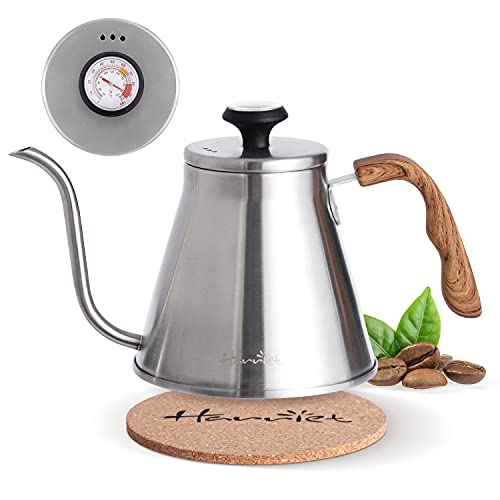 harriet Schwanenhals-Wasserkocher, 1050 ml, mit integriertem Thermometer, Anti-Heiß-Griff, Edelstahl mit Auslauf-Design für Tropfkaffee und Tee harriet Schwanenhals-Wasserkocher, 1050 ml, mit integriertem Thermometer, Anti-Heiß-Griff, Edelstahl mit Auslauf-Design für Tropfkaffee und Tee von harriet
