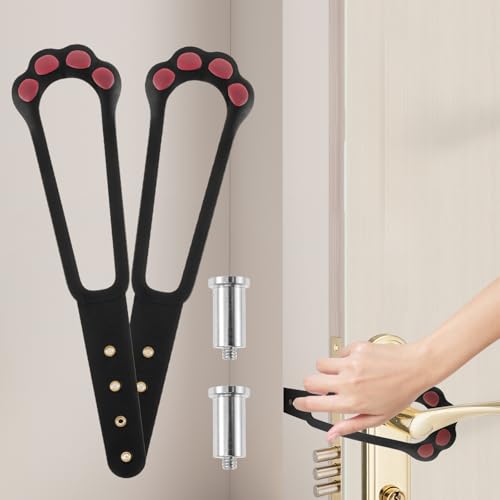 Harupink 2 PCS Cat Door Riegel bequeme und sichere Katoretor -Katzentürverriegelung mit 4 einstellbaren Löchern mit einstellbarer Lückengröße für Haustierhäuser(schwarz) von harupink