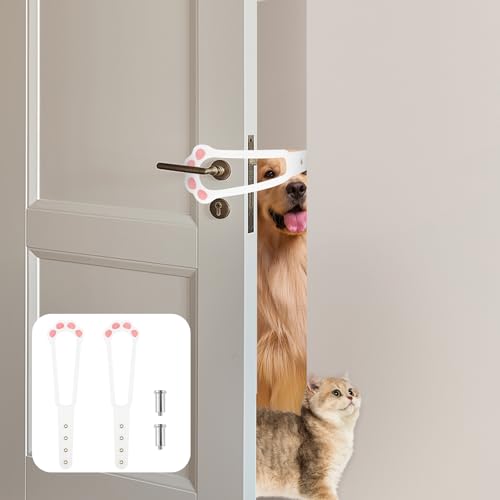 Harupink 2 PCS Cat Door Riegel bequeme und sichere Katoretor -Katzentürverriegelung mit 4 einstellbaren Löchern mit einstellbarer Lückengröße für Haustierhäuser(weiß) von harupink