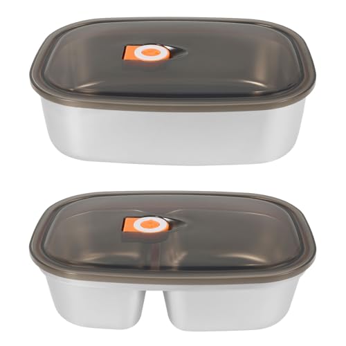 harupink 2 Stück Lunchbox 1700ml & 1200ml Box mit Luftdichte Abdeckung Brotdose Edelstahl mikrowellengeeignet & auslaufsicher,Spülmaschinenfest BPA-frei,Brotbox für Meal Prep,Büro,Schule(Stil 1) harupink 2 Stück Lunchbox 1700ml & 1200ml Box mit Luftdichte Abdeckung Brotdose Edelstahl mikrowellengeeignet & auslaufsicher,Spülmaschinenfest BPA-frei,Brotbox für Meal Prep,Büro,Schule(Stil 1) von harupink