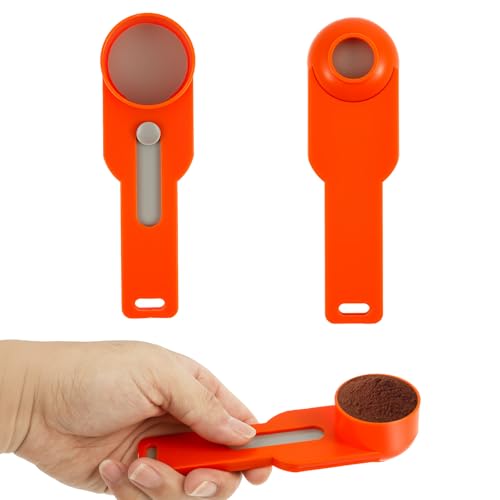 Harupink 3pcs abs Kaffee Schaufel Trichter präzise portionierende Kaffee Messlöffel verlängerter Griff Ergonomisches Pulverschaufel für Pulver(orange) von harupink