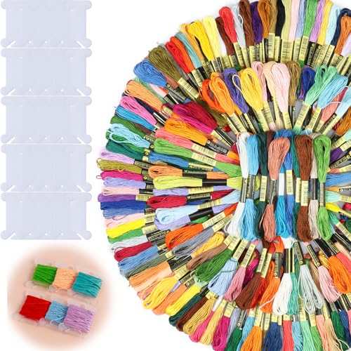 Stickgarn-Set - Faden in 200 Farben,zum selber sticken-6 Stränge pro Garn,Jeweils 8 m lang für Armbänder Knüpfen Stickerei Basteln Crafts Arts Kreuzstich Stickgarn-Set - Faden in 200 Farben,zum selber sticken-6 Stränge pro Garn,Jeweils 8 m lang für Armbänder Knüpfen Stickerei Basteln Crafts Arts Kreuzstich von harupink