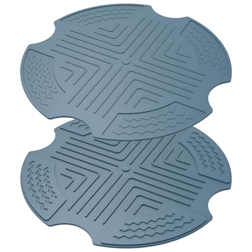 harupink 2pcs luftbraten isolierte Matte für Ninja Crispi Hitzebeständiges Silikonpolster Nicht zu reinigen für die Küchentheke(Dunkelblau) von harupink