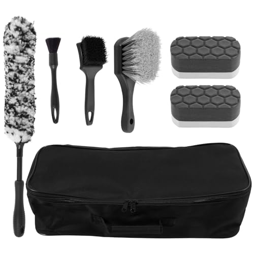 harupink 7 Stück Auto Reinigung professionell Kit mit Felgenbürste Auto,Fugenbürste,Weiche Felgen Bürste,Reifenbürste,2 Schwamm,Transportbeutel,Schonender Weich Kratzfest Vielseitig harupink 7 Stück Auto Reinigung professionell Kit mit Felgenbürste Auto,Fugenbürste,Weiche Felgen Bürste,Reifenbürste,2 Schwamm,Transportbeutel,Schonender Weich Kratzfest Vielseitig von harupink