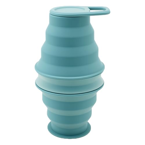 harupink Faltbecher Silikon Faltbarer Becher mit Deckel 500ml Tragbares Faltbare Becher Faltbar Wiederverwendbares Faltbarer Trinkbecher Reisebecher für Camping Outdoor-Wanderreisen Sport(Tinte blau) harupink Faltbecher Silikon Faltbarer Becher mit Deckel 500ml Tragbares Faltbare Becher Faltbar Wiederverwendbares Faltbarer Trinkbecher Reisebecher für Camping Outdoor-Wanderreisen Sport(Tinte blau) von harupink