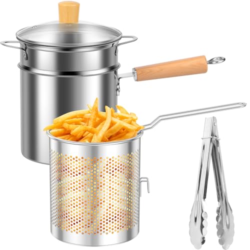 harupink Fettbehälter Rostfreier Stahl Speckfett,3l Frittiertopf mit Sieb, Deckel,Topfdeckel,Dampfer und Lebensmittelzange,fritteusentopf zur Aufbewahrung von Frittieröl,geeignet für alle Herdarten harupink Fettbehälter Rostfreier Stahl Speckfett,3l Frittiertopf mit Sieb, Deckel,Topfdeckel,Dampfer und Lebensmittelzange,fritteusentopf zur Aufbewahrung von Frittieröl,geeignet für alle Herdarten von harupink