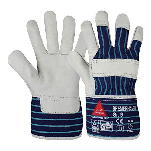 Hase Arbeitshandschuhe Bremerhaven Größe 12, Rindnarbenleder von Hase Safety Gloves