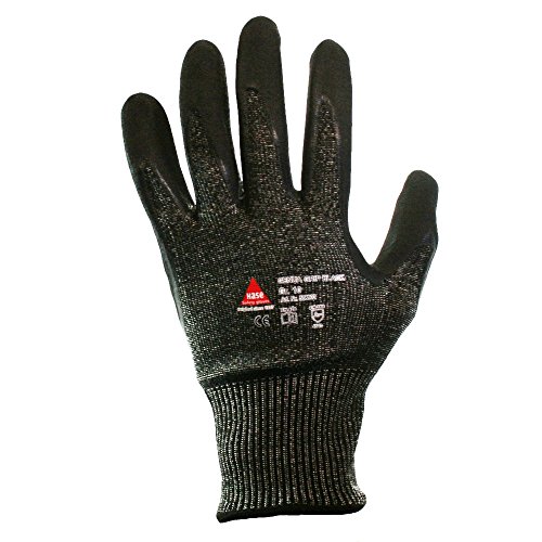 Hase Schnittschutzhandschuhe Genua Grip Black Größe 8, Dyneema von hase