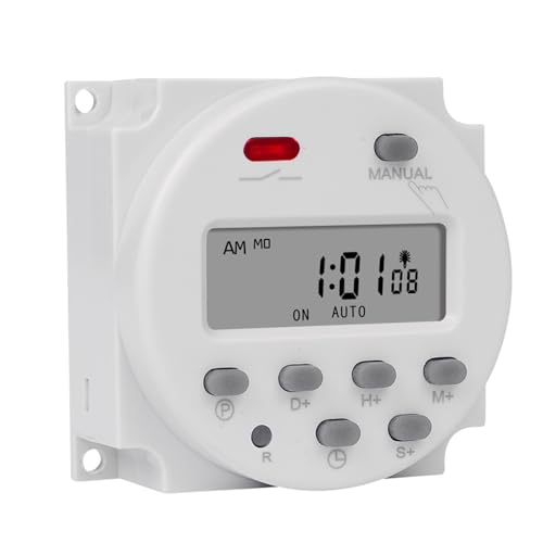 1 Sekunde Intervall 24 V Digital LCD Zeitschaltuhr 7 Tage wöchentlich programmierbarer Zeitrelais-Programmierer CN101S 1 Stück (Color : 24V with 4 wires) von hasmi