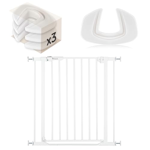 hauck Treppenschutzgitter Set Clear Step Autoclose 2 für Breiten 75-80 cm mit 3X Türstopper | Türschutzgitter mit fllacher Schwelle & Auto Schließmechanismus, ohne Bohren - Weiß hauck Treppenschutzgitter Set Clear Step Autoclose 2 für Breiten 75-80 cm mit 3X Türstopper | Türschutzgitter mit fllacher Schwelle & Auto Schließmechanismus, ohne Bohren - Weiß von hauck