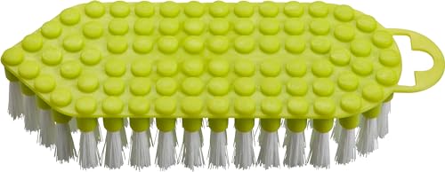 haug bürsten - Flexo-Bürste mit Flexibler Scheuerbürste - Farbe: Lime - Größe: 190 x 70 x 25 mm - Made in Germany von haug bürsten