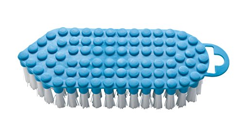 haug bürsten - Flexo-Bürste mit Flexibler Scheuerbürste - Farbe: Türkis - Größe: 190 x 70 x 25 mm - Made in Germany von haug bürsten