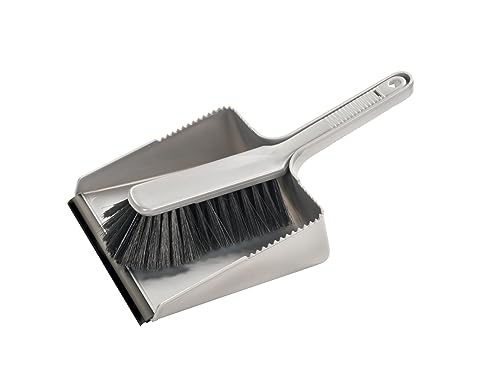 haug bürsten - Kehrgarnitur - Ideal um jeglichen Dreck zu entfernen - Frabe: Silber - Größe: 34 x 18,5 x 7 cm - Made in Germany von haug bürsten