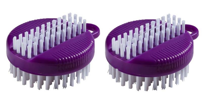 haug bürsten Reinigungsbürsten-Set 2er Set, Violett, Nagelbürste beidseitig verwendbar, harte Borsten - Made in Germany von haug bürsten
