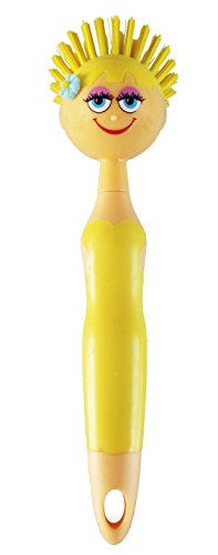 haug bürsten Spülbürste - Reinigungsbürste ideal für Töpfe oder Geschirr - Farbe: Citron - Maße: 5 x 5 x 24 cm von haug bürsten