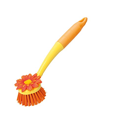 haug bürsten - Spülbürste mit Textilblume - Material: Nylon - Form: Rund - Farbe: Mango/Mango von haug bürsten