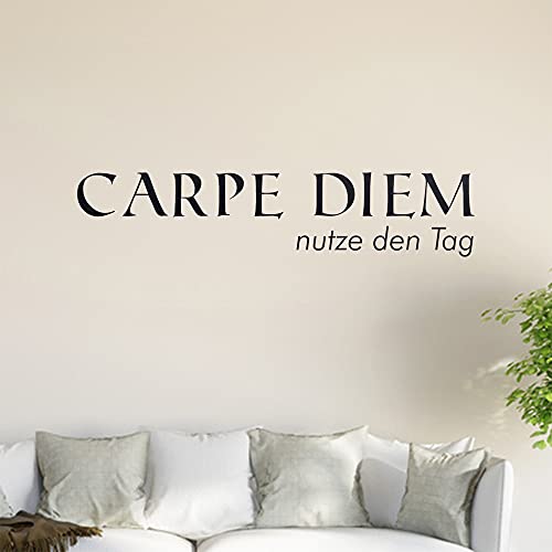 Carpe Diem Wandtattoo in 6 Größen - Wandaufkleber Wall Sticker - Dekoration, Küche, Wohnzimmer, Schlafzimmer, Badezimmer von hauptsachebeklebt