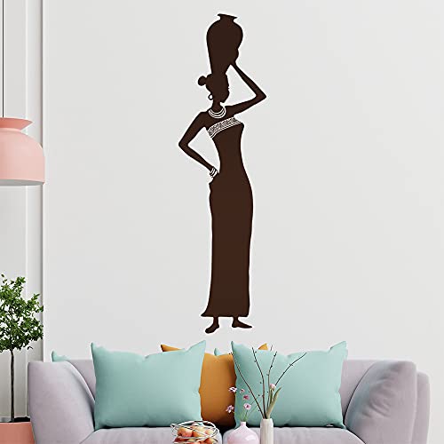 KIWISTAR Afrikanerin Topfträger Wandtattoo in 6 Größen - Wandaufkleber Wall Sticker - Dekoration, Küche, Wohnzimmer, Schlafzimmer, Badezimmer von hauptsachebeklebt