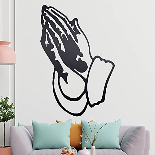 KIWISTAR Betende Hände - Christentum Jesus Wandtattoo in 6 Größen - Wandaufkleber Wall Sticker - Dekoration, Küche, Wohnzimmer, Schlafzimmer, Badezimmer von hauptsachebeklebt