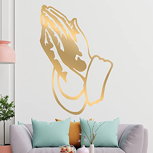 KIWISTAR Betende Hände - Christentum Jesus Wandtattoo in 6 Größen - Wandaufkleber Wall Sticker - Dekoration, Küche, Wohnzimmer, Schlafzimmer, Badezimmer von hauptsachebeklebt