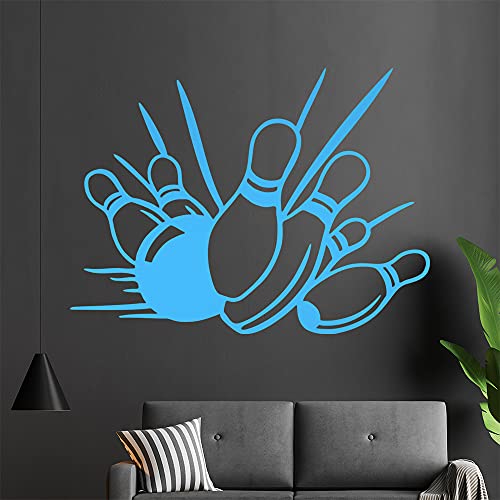 KIWISTAR Bowling - Kegeln Pins Kugel Strike Wandtattoo in 6 Größen - Wandaufkleber Wall Sticker - Dekoration, Küche, Wohnzimmer, Schlafzimmer, Badezimmer von hauptsachebeklebt