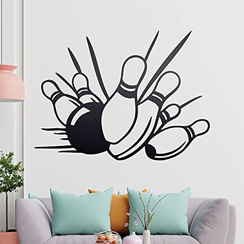 KIWISTAR Bowling - Kegeln Pins Kugel Strike Wandtattoo in 6 Größen - Wandaufkleber Wall Sticker - Dekoration, Küche, Wohnzimmer, Schlafzimmer, Badezimmer von hauptsachebeklebt