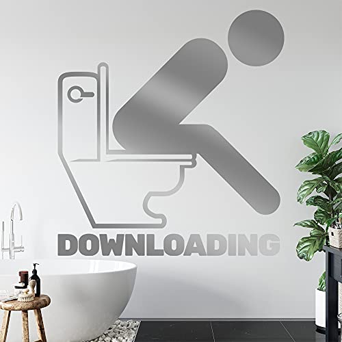 KIWISTAR Downloading Shit - Scheiße laden Wandtattoo in 6 Größen - Wandaufkleber Wall Sticker - Dekoration, Küche, Wohnzimmer, Schlafzimmer, Badezimmer von hauptsachebeklebt