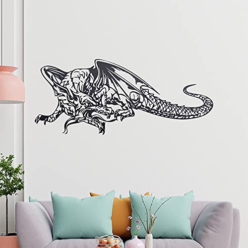 KIWISTAR Drache Wesen Flugdrache Mittelalter Wandtattoo in 6 Größen - Wandaufkleber Wall Sticker - Dekoration, Küche, Wohnzimmer, Schlafzimmer, Badezimmer von hauptsachebeklebt