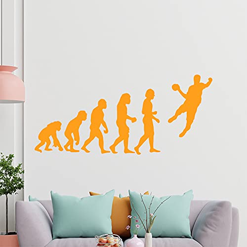 KIWISTAR Evolution - Handball Ballsport Verein Olympia Wandtattoo in 6 Größen - Wandaufkleber Wall Sticker - Dekoration, Küche, Wohnzimmer, Schlafzimmer, Badezimmer von hauptsachebeklebt