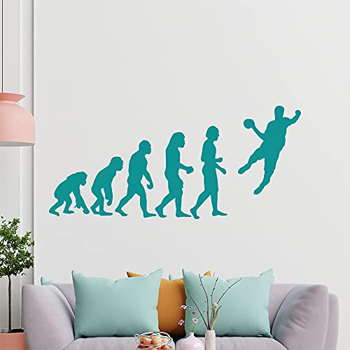 KIWISTAR Evolution - Handball Ballsport Verein Olympia Wandtattoo in 6 Größen - Wandaufkleber Wall Sticker - Dekoration, Küche, Wohnzimmer, Schlafzimmer, Badezimmer von hauptsachebeklebt