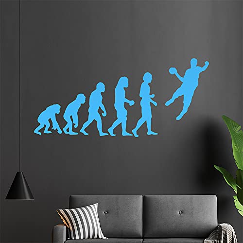 KIWISTAR Evolution - Handball Ballsport Verein Olympia Wandtattoo in 6 Größen - Wandaufkleber Wall Sticker - Dekoration, Küche, Wohnzimmer, Schlafzimmer, Badezimmer von hauptsachebeklebt