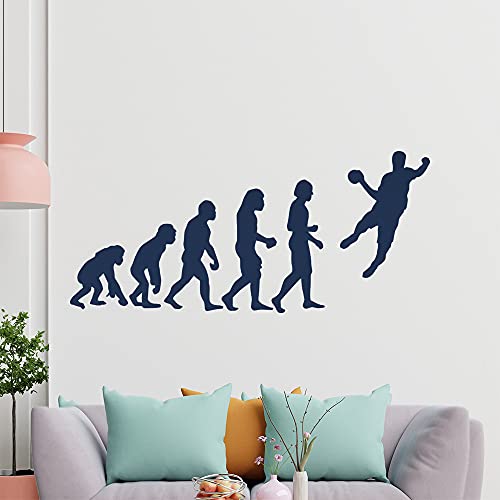 KIWISTAR Evolution - Handball Ballsport Verein Olympia Wandtattoo in 6 Größen - Wandaufkleber Wall Sticker - Dekoration, Küche, Wohnzimmer, Schlafzimmer, Badezimmer von hauptsachebeklebt