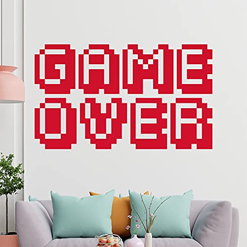 KIWISTAR Game Over - Pixel Retro Font Wandtattoo in 6 Größen - Wandaufkleber Wall Sticker - Dekoration, Küche, Wohnzimmer, Schlafzimmer, Badezimmer von hauptsachebeklebt