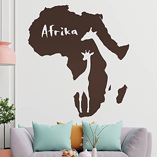 KIWISTAR Giraffen u. Schriftzug Afrika Wandtattoo in 6 Größen - Wandaufkleber Wall Sticker - Dekoration, Küche, Wohnzimmer, Schlafzimmer, Badezimmer von hauptsachebeklebt