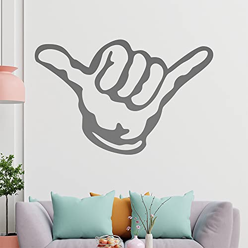 KIWISTAR Hang Loose Hand - Surfer Move Shaka Wandtattoo in 6 Größen - Wandaufkleber Wall Sticker - Dekoration, Küche, Wohnzimmer, Schlafzimmer, Badezimmer von hauptsachebeklebt