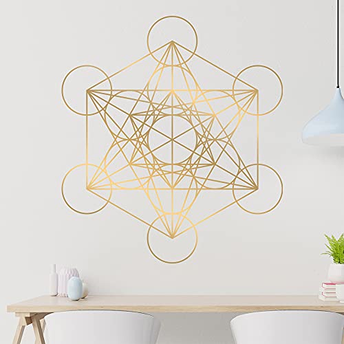 KIWISTAR Metatrons Würfel Linien Wandtattoo in 6 Größen - Wandaufkleber Wall Sticker - Dekoration, Küche, Wohnzimmer, Schlafzimmer, Badezimmer von hauptsachebeklebt