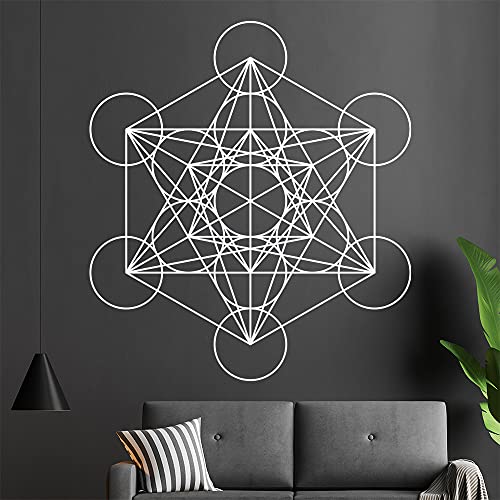 KIWISTAR Metatrons Würfel Linien Wandtattoo in 6 Größen - Wandaufkleber Wall Sticker - Dekoration, Küche, Wohnzimmer, Schlafzimmer, Badezimmer von hauptsachebeklebt