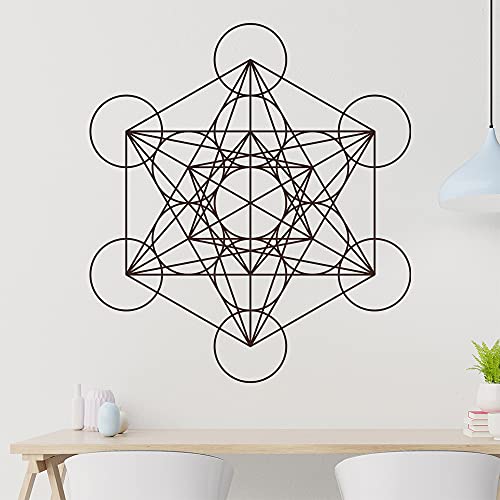 KIWISTAR Metatrons Würfel Linien Wandtattoo in 6 Größen - Wandaufkleber Wall Sticker - Dekoration, Küche, Wohnzimmer, Schlafzimmer, Badezimmer von hauptsachebeklebt