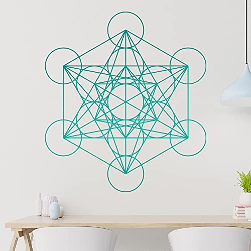 KIWISTAR Metatrons Würfel Linien Wandtattoo in 6 Größen - Wandaufkleber Wall Sticker - Dekoration, Küche, Wohnzimmer, Schlafzimmer, Badezimmer von hauptsachebeklebt