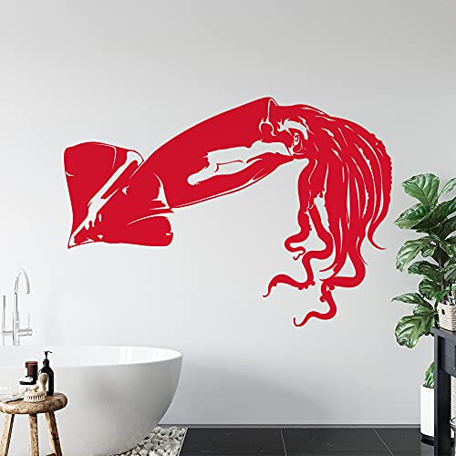 KIWISTAR Riesen Kalmar Tintenfische Wandtattoo in 6 Größen - Wandaufkleber Wall Sticker - Dekoration, Küche, Wohnzimmer, Schlafzimmer, Badezimmer von hauptsachebeklebt