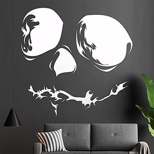 KIWISTAR Totenkopf Schädel Jack Skellington Wandtattoo in 6 Größen - Wandaufkleber Wall Sticker - Dekoration, Küche, Wohnzimmer, Schlafzimmer, Badezimmer von hauptsachebeklebt