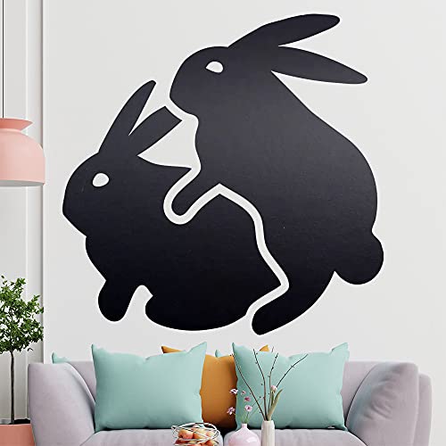 KIWISTAR Zwei Hasen - Liebe Sex Rammeln Ostern Wandtattoo in 6 Größen - Wandaufkleber Wall Sticker - Dekoration, Küche, Wohnzimmer, Schlafzimmer, Badezimmer von hauptsachebeklebt