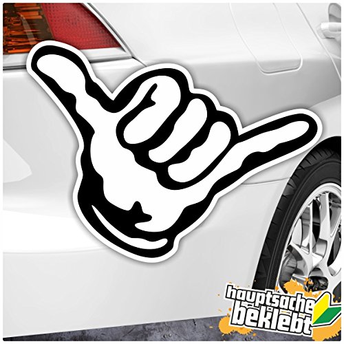 Kiwistar - Autoaufkleber - 30x20 cm - Hang Loose - Surfer Hand für Auto, Laptop, Fahrrad, LKW, Motorrad Aufkleber Mehrfarbig Sticker Decal Kiwistar - Autoaufkleber - 30x20 cm - Hang Loose - Surfer Hand für Auto, Laptop, Fahrrad, LKW, Motorrad Aufkleber Mehrfarbig Sticker Decal von hauptsachebeklebt