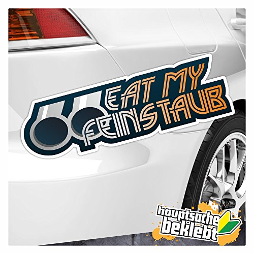 Kiwistar - Autoaufkleber - Eat My Feinstaub Aufkleber - für Auto, Laptop, Fahrrad, LKW, Motorrad Aufkleber mehrfarbig Sticker Decal 20 x 5 cm von hauptsachebeklebt