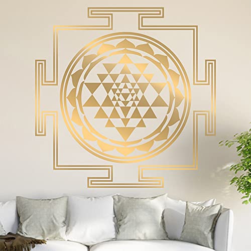 Sri Yantra Wandtattoo in 6 Größen - Wandaufkleber Wall Sticker - Dekoration, Küche, Wohnzimmer, Schlafzimmer, Badezimmer von hauptsachebeklebt