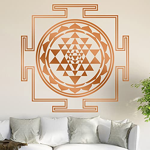 Sri Yantra Wandtattoo in 6 Größen - Wandaufkleber Wall Sticker - Dekoration, Küche, Wohnzimmer, Schlafzimmer, Badezimmer von hauptsachebeklebt