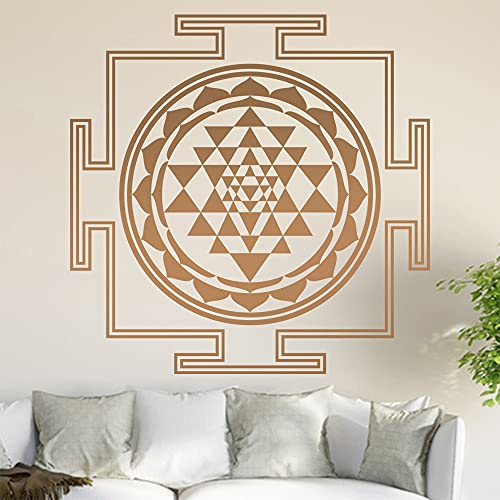 Sri Yantra Wandtattoo in 6 Größen - Wandaufkleber Wall Sticker - Dekoration, Küche, Wohnzimmer, Schlafzimmer, Badezimmer von hauptsachebeklebt